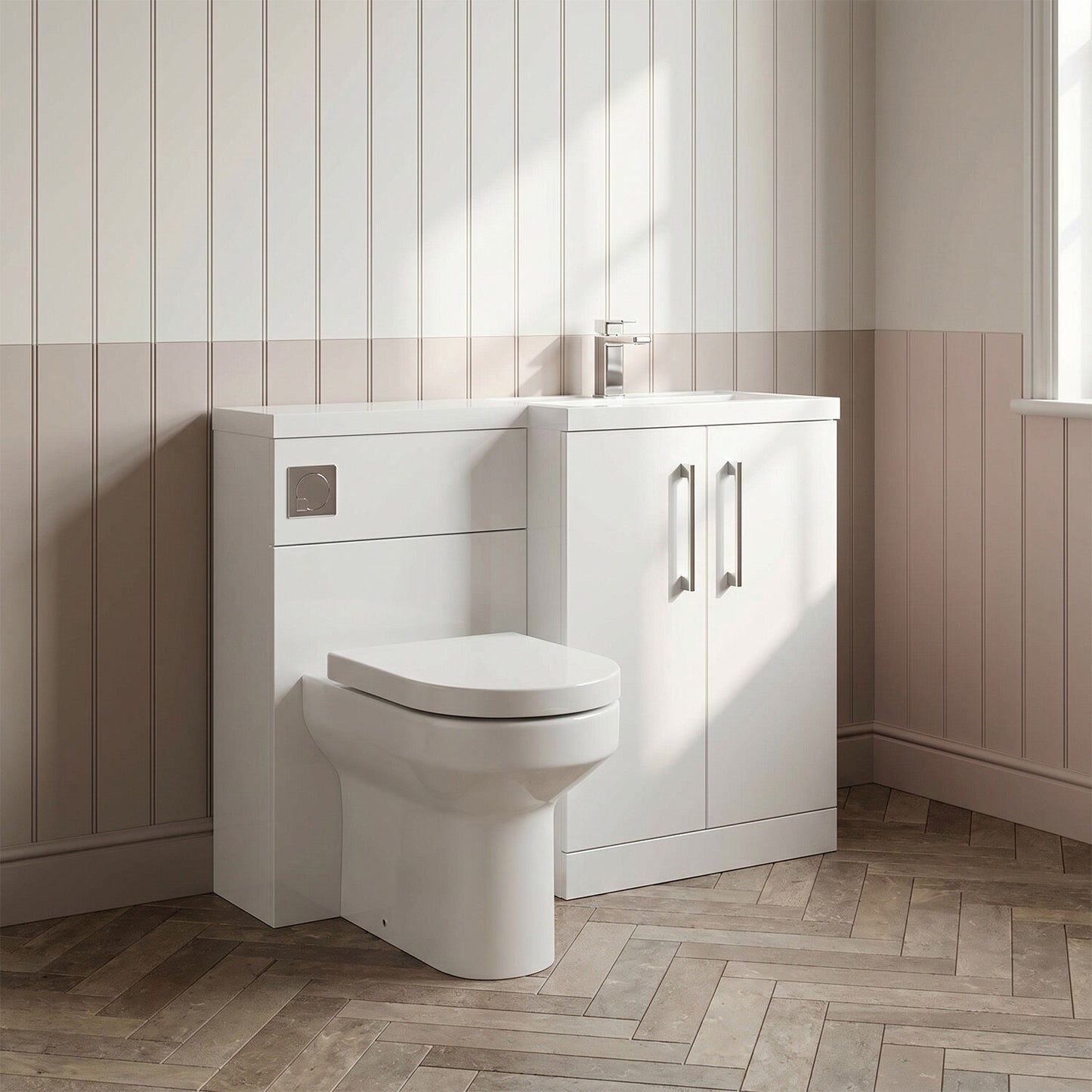 [BFZLE002] Bramshall Vanity Unit Bundle, Choice of Orientation and Colour - Silo