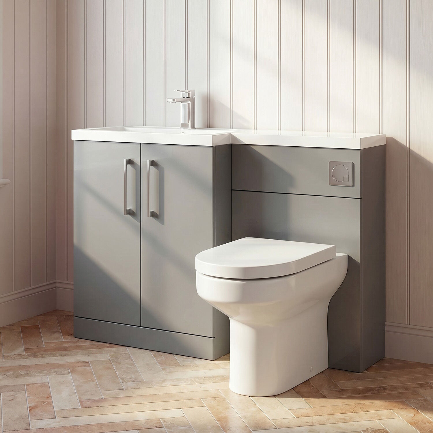 [BFZLE005] Bramshall Vanity Unit Bundle, Choice of Orientation and Colour - Silo