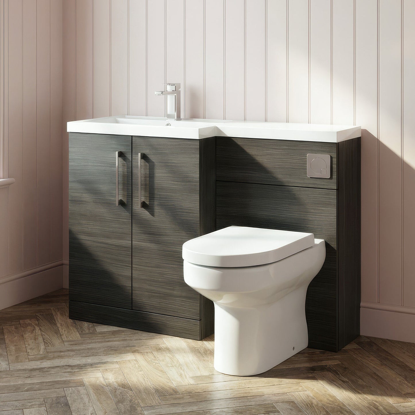 [BFZLE013] Bramshall Vanity Unit Bundle, Choice of Orientation and Colour - Silo