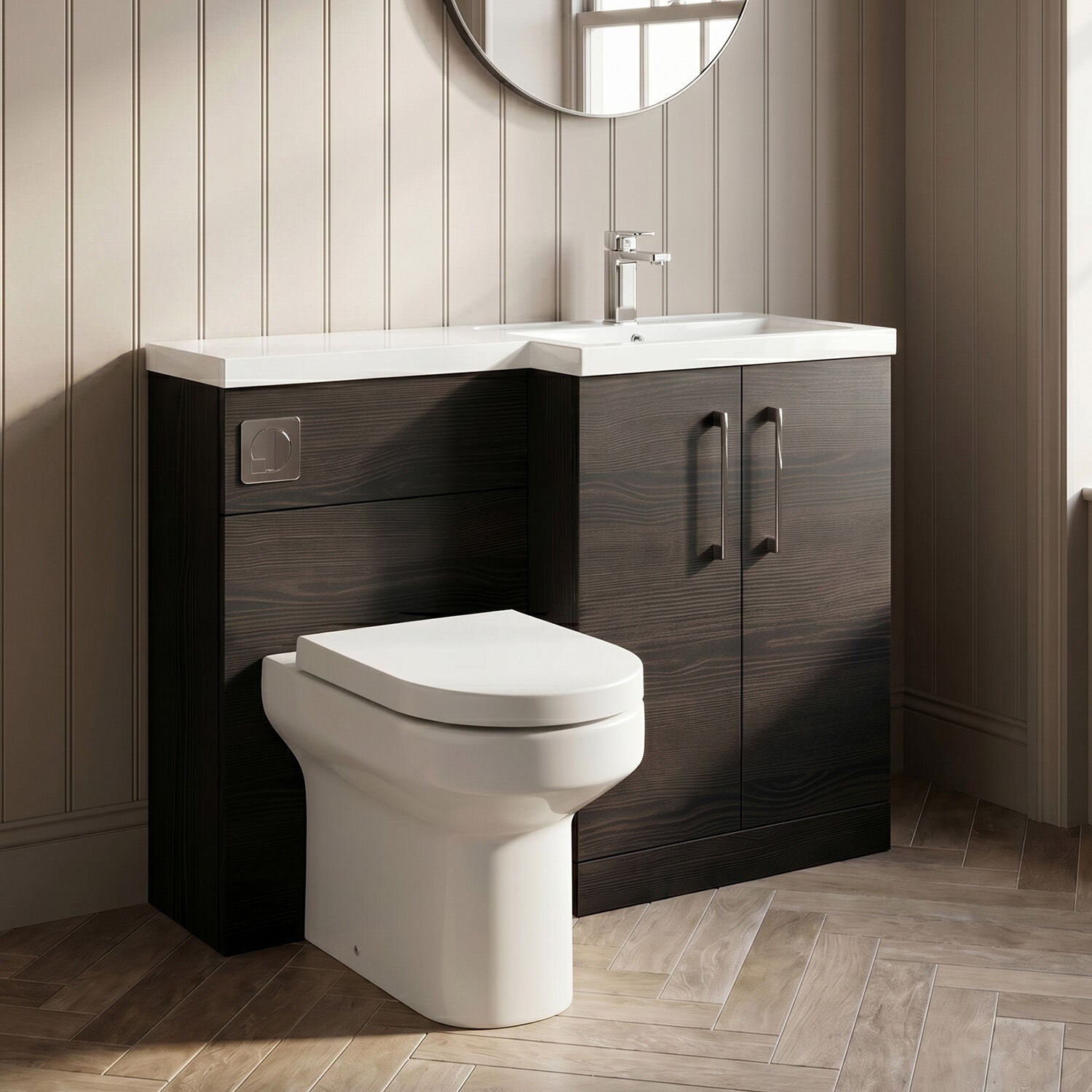 [BFZLE016] Bramshall Vanity Unit Bundle, Choice of Orientation and Colour - Silo