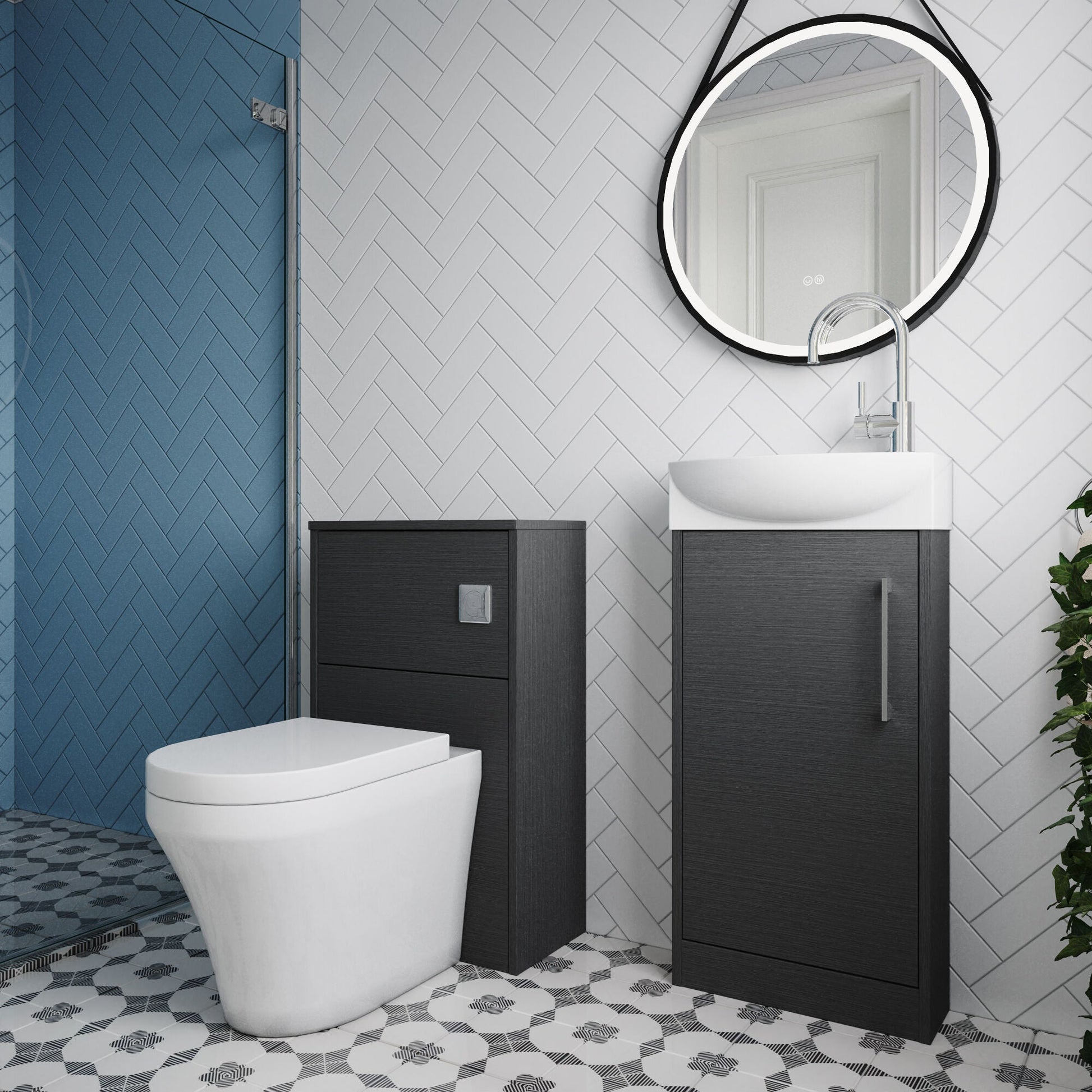 [BFZPW014] Winshill Floor Standing Cloakroom Bundle, Vanity, WC Unit, Toilet & Tap - Lifestyle 3