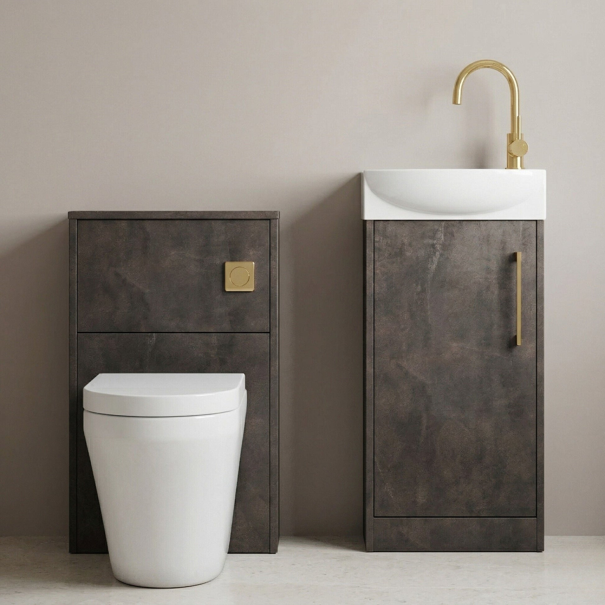 [BFZPW015] Winshill Floor Standing Cloakroom Bundle, Vanity, WC Unit, Toilet & Tap - Silo
