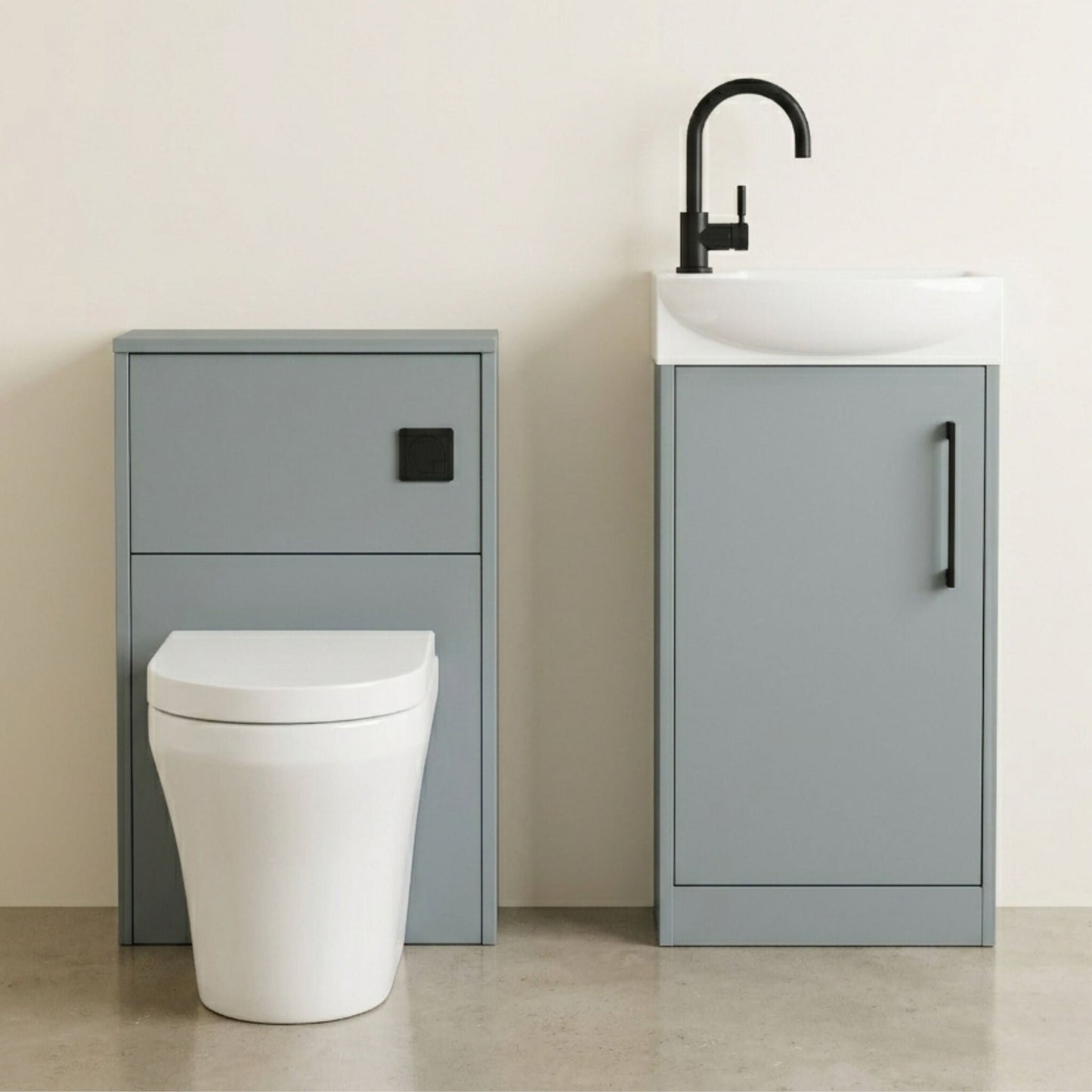 [BFZPW023] Winshill Floor Standing Cloakroom Bundle, Vanity, WC Unit, Toilet & Tap - Silo