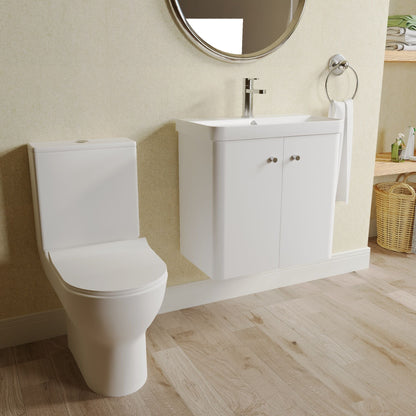 [BFZRC007] Flashbrook Wall Hung Cloakroom Set, Vanity Basin Unit, Toilet & Mono Basin Mixer Tap - Lifestyle 3