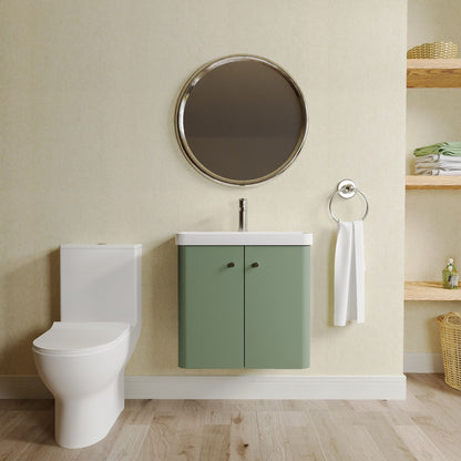 [BFZRC009] Flashbrook Wall Hung Cloakroom Set, Vanity Basin Unit, Toilet & Mono Basin Mixer Tap - Lifestyle 1
