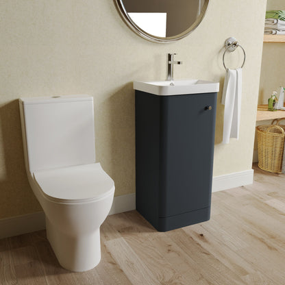[BFZRC011] Flashbrook Floor Standing Cloakroom Set, Vanity Basin Unit, Toilet & Mini Mono Basin Mixer Tap - Lifestyle 3