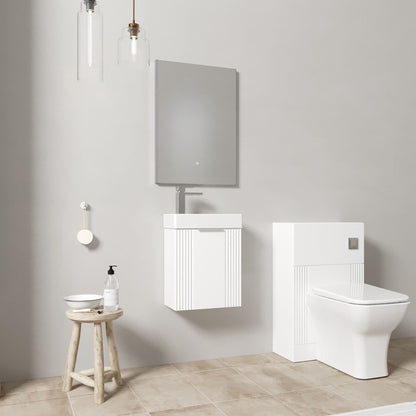 [BFZRE001] Belvide Wall Hung Cloakroom Suite, Vanity Basin Unit, Toilet & Tap - Lifestyle 3