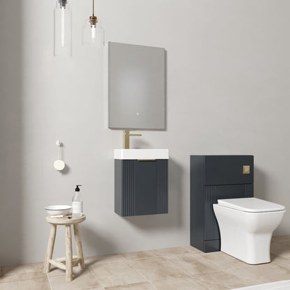 [BFZRE003] Belvide Wall Hung Cloakroom Suite, Vanity Basin Unit, Toilet & Tap - Lifestyle 3