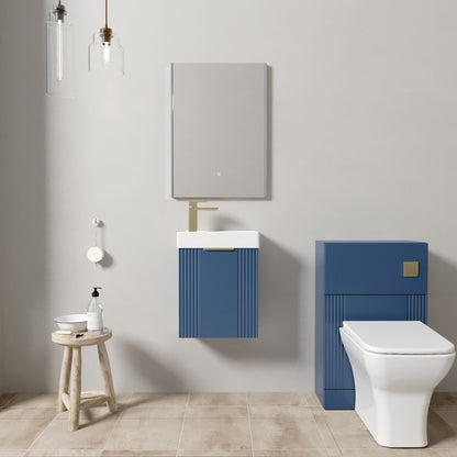 [BFZRE004] Belvide Wall Hung Cloakroom Suite, Vanity Basin Unit, Toilet & Tap - Lifestyle 1