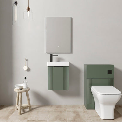 [BFZRE005] Belvide Wall Hung Cloakroom Suite, Vanity Basin Unit, Toilet & Tap - Lifestyle 1