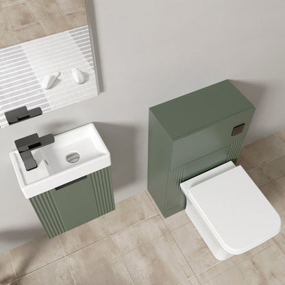 [BFZRE005] Belvide Wall Hung Cloakroom Suite, Vanity Basin Unit, Toilet & Tap - Lifestyle 2