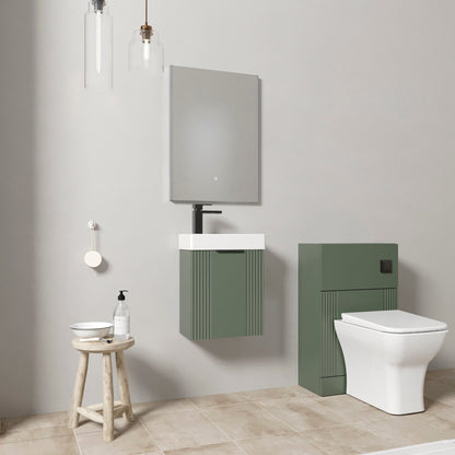[BFZRE005] Belvide Wall Hung Cloakroom Suite, Vanity Basin Unit, Toilet & Tap - Lifestyle 3