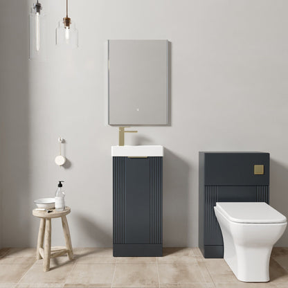[BFZRE008] Belvide Floor Standing Cloakroom Suite, Vanity Basin Unit, WC Unit, Toilet & Tap - Lifestyle 1