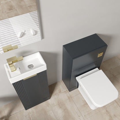 [BFZRE008] Belvide Floor Standing Cloakroom Suite, Vanity Basin Unit, WC Unit, Toilet & Tap - Lifestyle 2