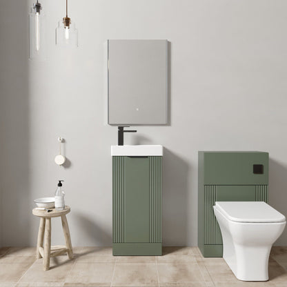 [BFZRE010] Belvide Floor Standing Cloakroom Suite, Vanity Basin Unit, WC Unit, Toilet & Tap - Lifestyle 1