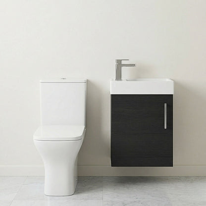 [BFZSA005] Freehay Wall Hung Cloakroom Set, Vanity Basin Unit, Toilet Pan, Cistern, Seat & Mini Basin Tap - Silo