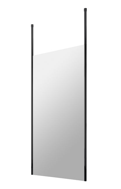 Hudson Reed 900mm Framed Matt Black Wetroom Screen With Ceiling Posts