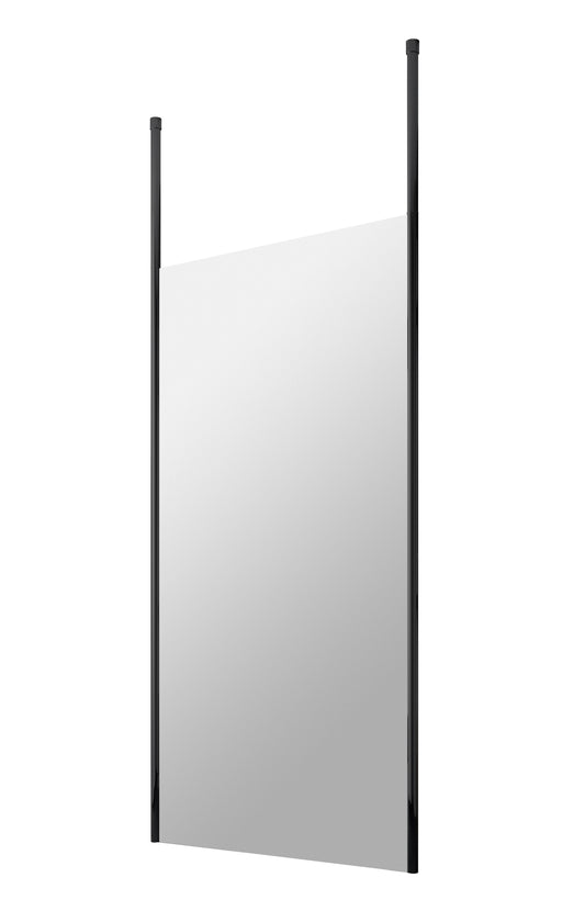 Hudson Reed 1000mm Framed Matt Black Wetroom Screen With Ceiling Posts