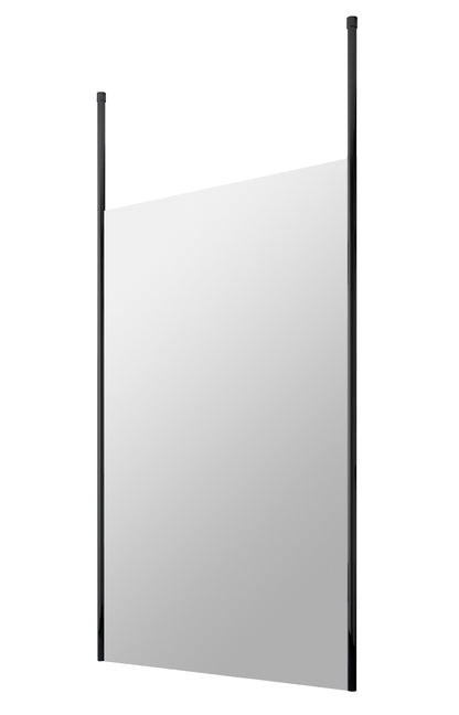 Hudson Reed 1200mm Framed Matt Black Wetroom Screen With Ceiling Posts