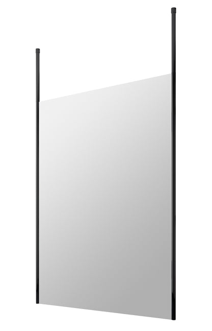 Hudson Reed 1400mm Framed Matt Black Wetroom Screen With Ceiling Posts