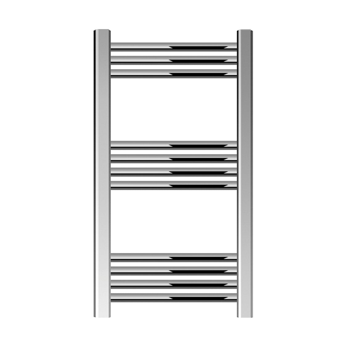 [BH408N] Straight Heated Heated Towel Rail Radiator, 337W, 400 x 700mm, Matt Black - Cutout
