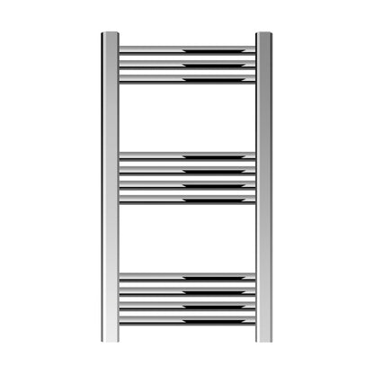[BH408N] Straight Heated Heated Towel Rail Radiator, 337W, 400 x 700mm, Matt Black - Cutout