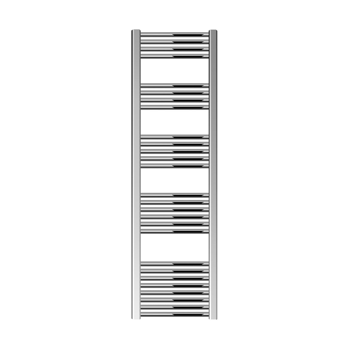 [BH418N] Straight Heated Heated Towel Rail Radiator, 337W, 400 x 700mm, Matt Black - Cutout