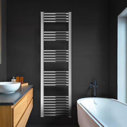 [BH418N] Straight Heated Heated Towel Rail Radiator, 337W, 400 x 700mm, Matt Black - Lifestyle 1