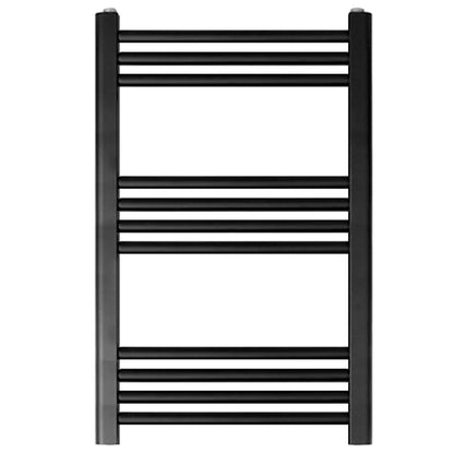 [BH507MB] Yarnfield Straight Heated Rail Dual Fuel Towel Warmer, 500mm - Choice of Size and Colour - Cutout