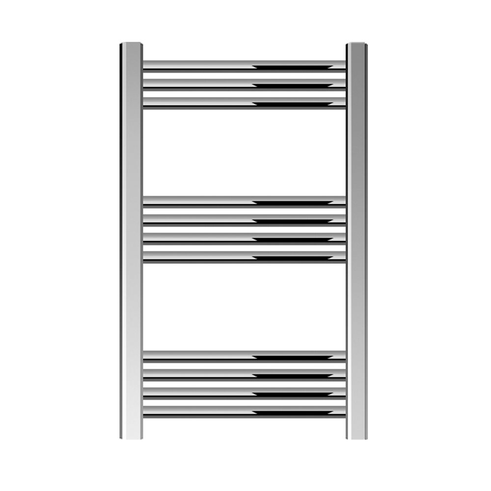 [BH507N] Yarnfield Straight Heated Rail Dual Fuel Towel Warmer, 500mm - Choice of Size and Colour - Cutout