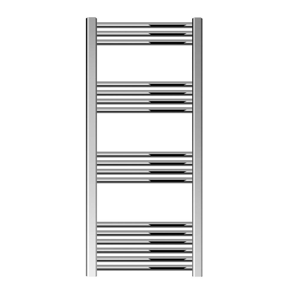 [BH511N] Yarnfield Straight Heated Rail Dual Fuel Towel Warmer, 500mm - Choice of Size and Colour - Cutout