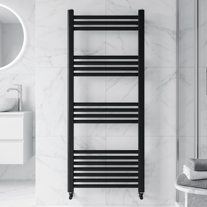[BH512ANT] Straight Heated Heated Towel Rail Radiator, 376W, 500 x 1200mm, Anthracite - Silo