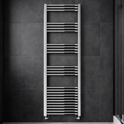 [BH515N] Yarnfield Straight Heated Rail Dual Fuel Towel Warmer, 500mm - Choice of Size and Colour - Silo