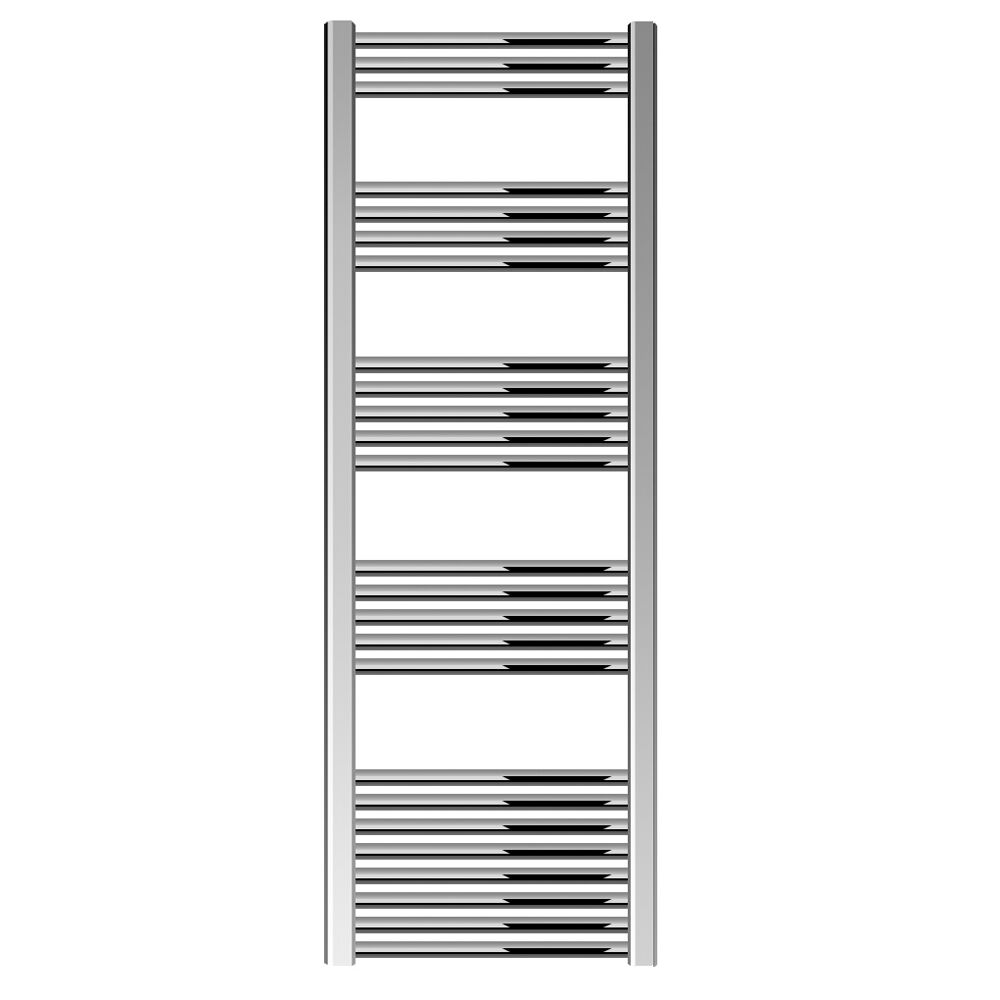 [BH516N] Yarnfield Straight Heated Rail Dual Fuel Towel Warmer, 500mm - Choice of Size and Colour - Cutout