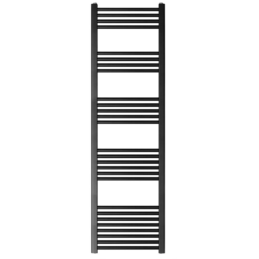[BH518MB] Yarnfield Straight Heated Rail Dual Fuel Towel Warmer, 500mm - Choice of Size and Colour - Cutout