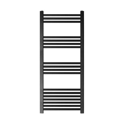 [BH612MB] Yarnfield Straight Heated Heated Towel Rail Radiator, 600mm - Choice of Size and Colour - Cutout