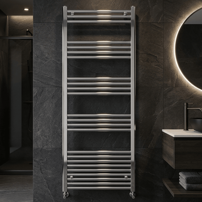 [BH615N] Yarnfield Straight Heated Heated Towel Rail Radiator, 600mm - Choice of Size and Colour - Silo