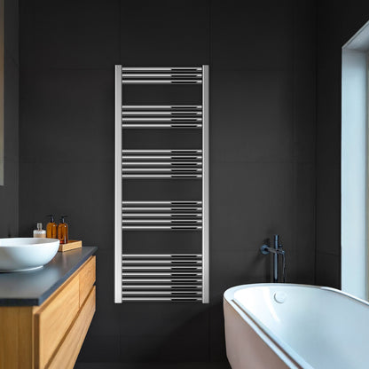 [BH616N] Yarnfield Straight Heated Heated Towel Rail Radiator, 600mm - Choice of Size and Colour - Lifestyle 1