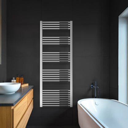 [BH618N] Yarnfield Straight Heated Heated Towel Rail Radiator, 600mm - Choice of Size and Colour - Lifestyle 1