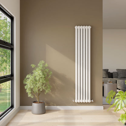 [BHAS001] Balterley Aspire Vertical Double Panel Radiator 1800mm x 383mm - Gloss White - Lifestyle 1