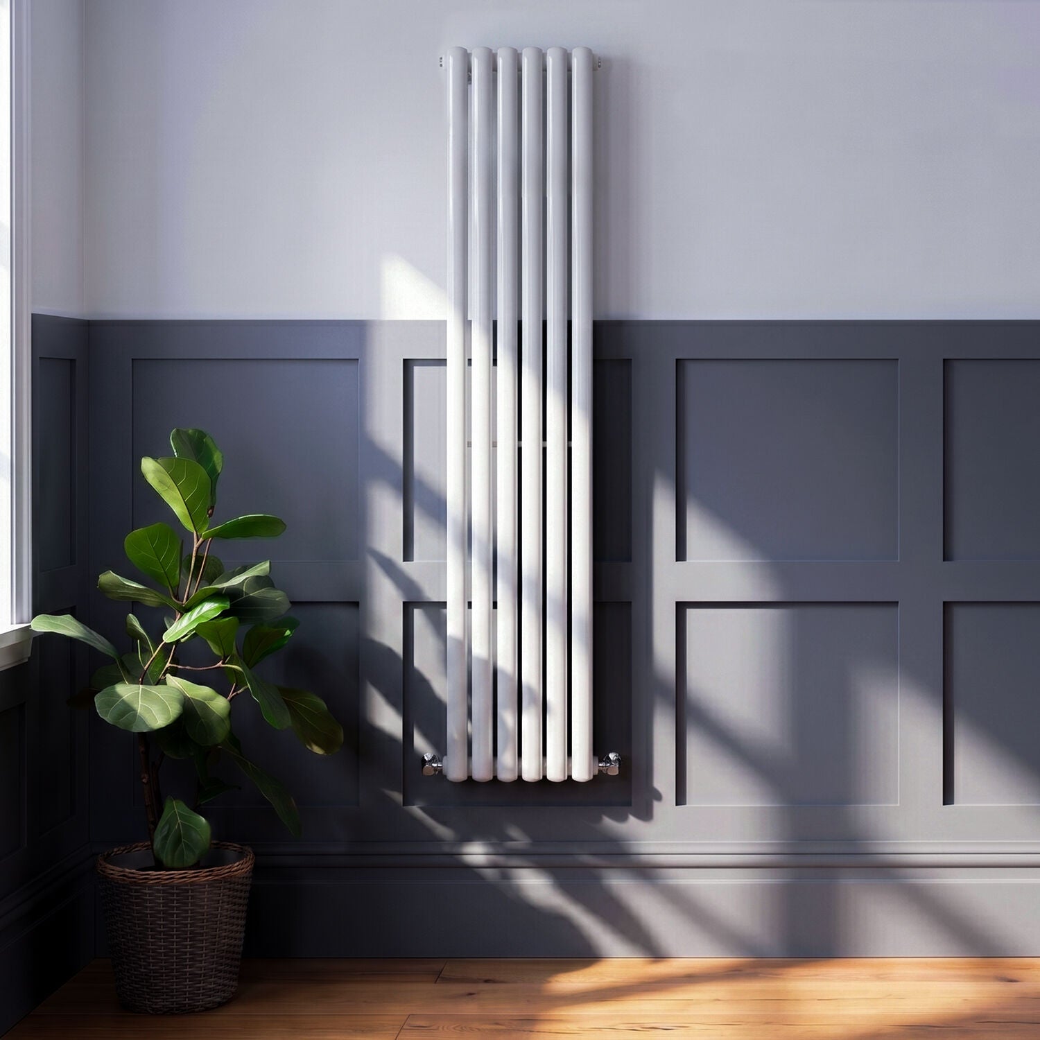 [BHAS001] Huddlesford Contemporary Vertical Double Panel Radiator, Choice of Colour and Size - Silo