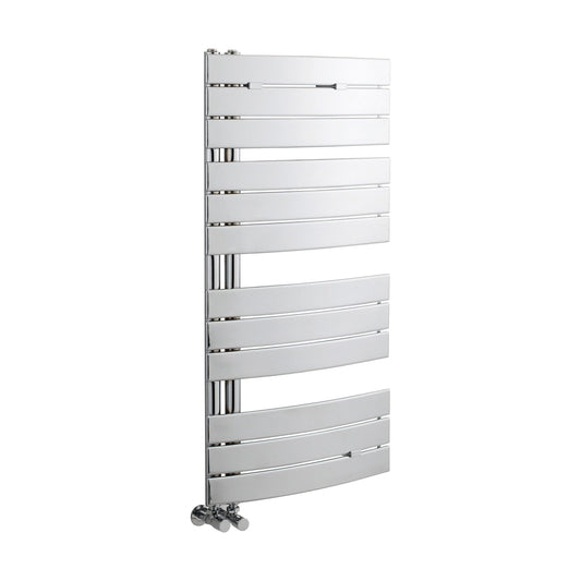 [BHCL336] Balterley Contemporary Heated Towel Rail Curved Panels, 1080mm x 550mm - Chrome - Cutout