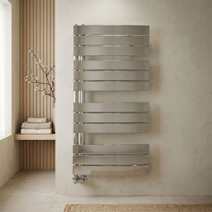[BHCL336] Contemporary Heated Towel Rail Curved Panels, 1080mm x 550mm, Choice of Colour - Silo