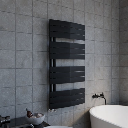 [BHCLA36] Heated Towel Rail with Curved Panels, 1706 BTU, 1080x550mm, Anthracite - Lifestyle 3
