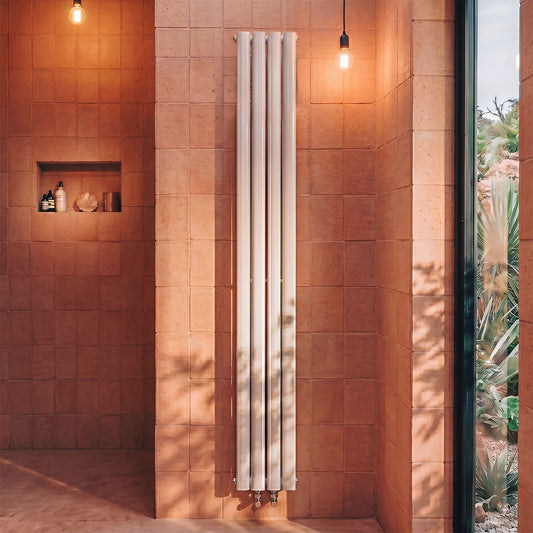 [BHEB007] Pattingham Compact Vertical Double Panel Radiator 1800mm x 236mm, Choice of Colour - Silo