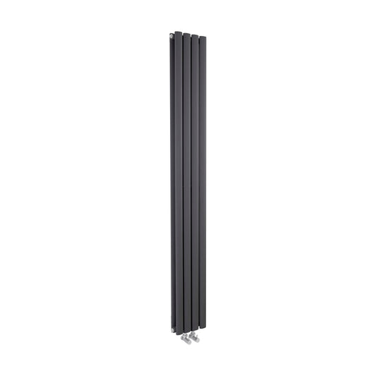 [BHEB009] Balterley Embrace Compact Vertical Double Panel Radiator, 1800mm x 236mm - Anthracite - Cutout