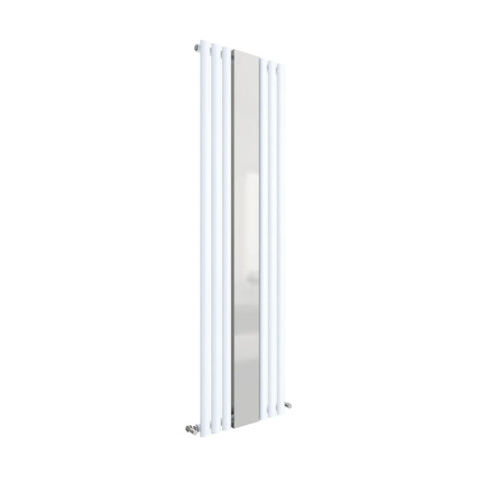 [BHEB330] Balterley Embrace Vertical Single Panel Radiator with Mirror, 1800mm x 499mm - Gloss White - Cutout