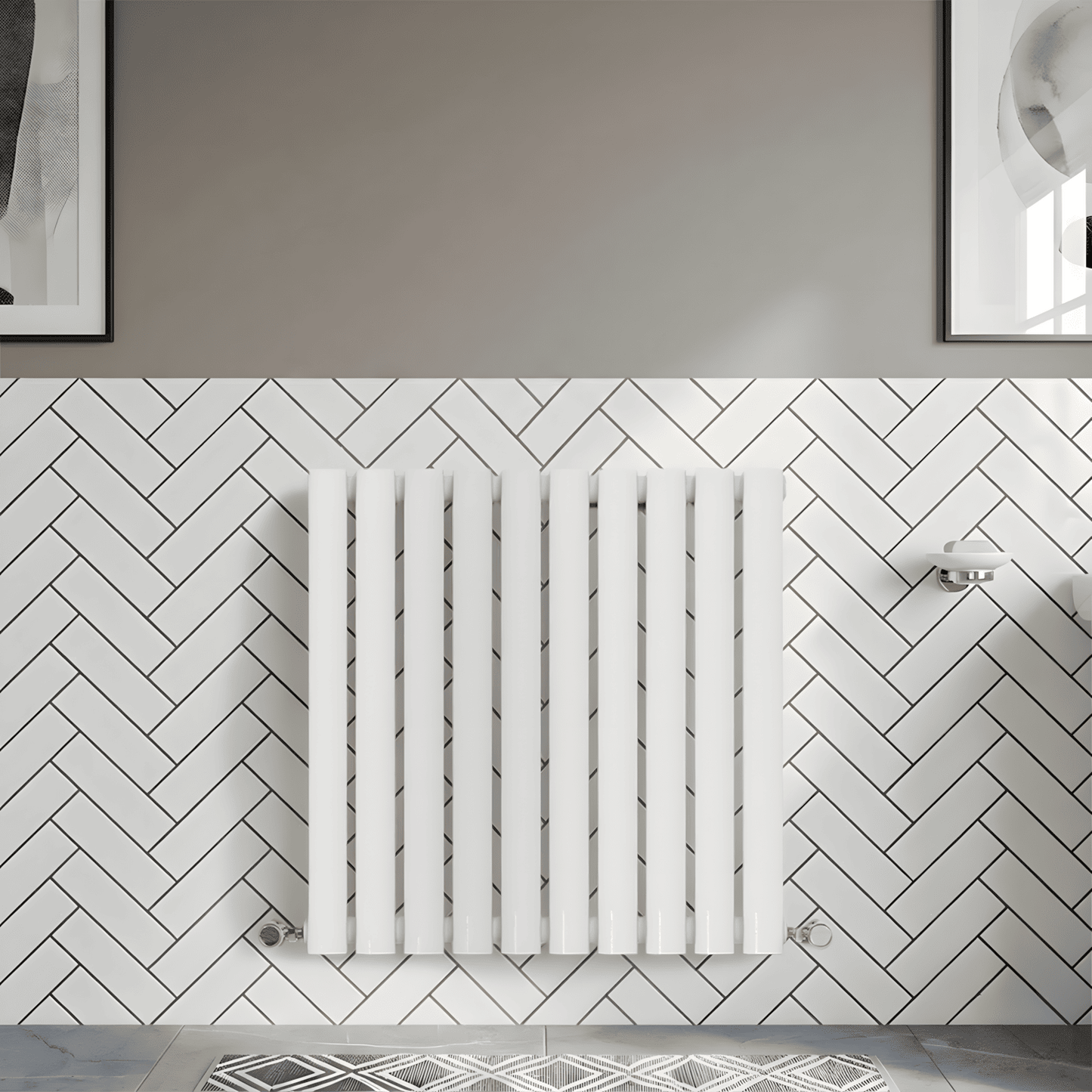 [BHEB338] Pattingham Horizontal Single Panel Radiator, Choice of Size and Finish - Silo