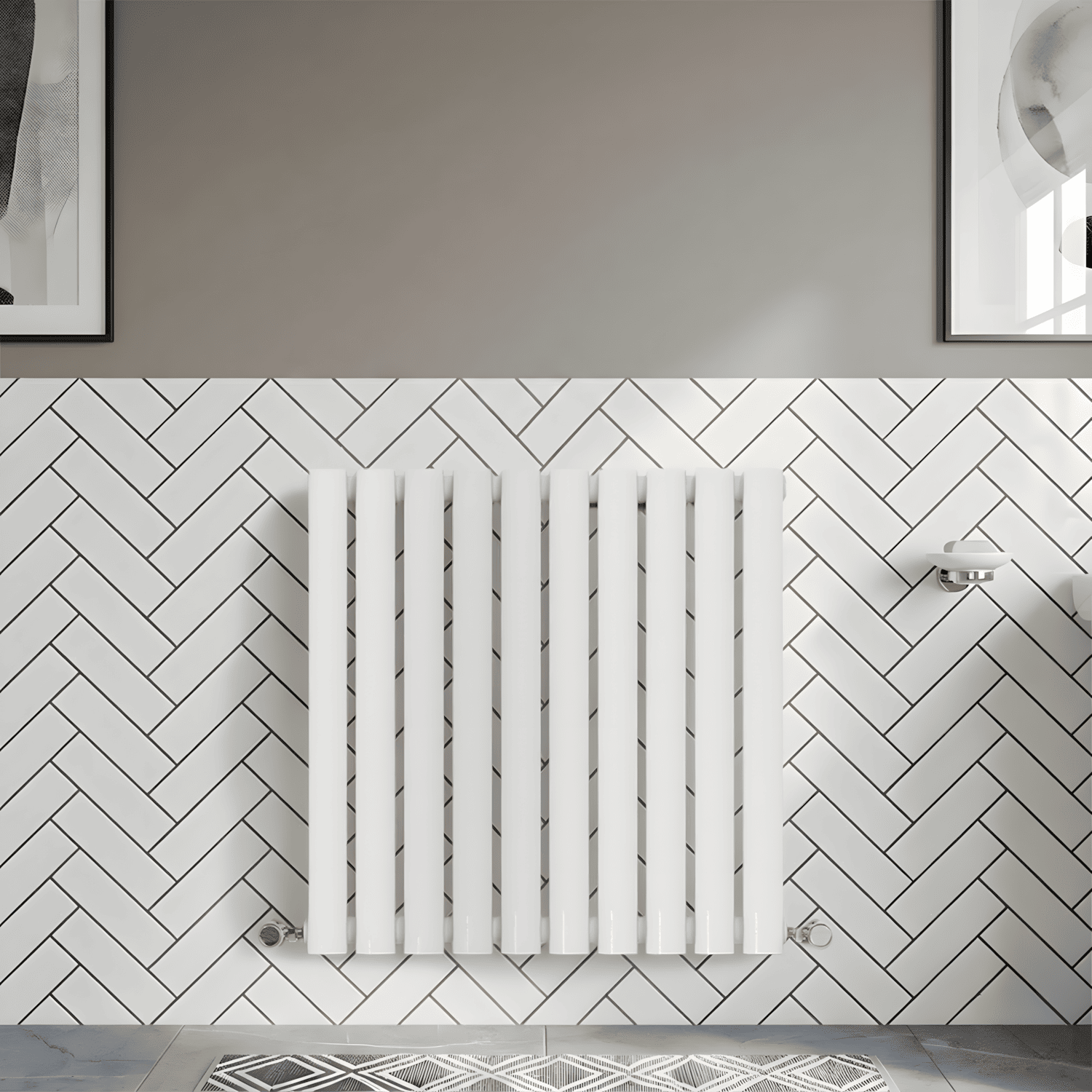 [BHEB338] Pattingham Horizontal Single Panel Radiator, Choice of Size and Finish - Silo