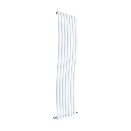 [BHEBW95] Balterley Embrace Wave Vertical Single Panel Radiator, 1785mm x 413mm - Gloss White - Cutout